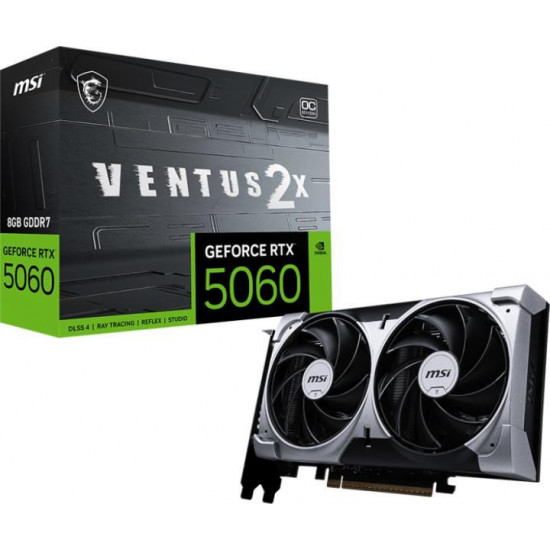 MSI RTX 5060 VENTUS 2X 8GB OC PCI-Ex16x nVIDIA DDR7 Videokártya MSI RTX 5060 VENTUS 2X 8GB OC PCI-Ex16x nVIDIA DDR7 Videokártya