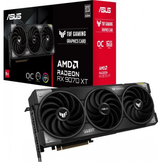 ASUS RX 9070 XT TUF Gaming AMD 16GB DDR6 256bit PCIe videókártya ASUS RX 9070 XT TUF Gaming AMD 16GB DDR6 256bit PCIe videókártya