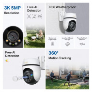 TP-LINK Wireless Kamera Cloud kültéri forgatható színes éjjellátó (TAPO C530WS)