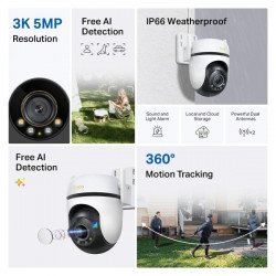 TP-LINK Wireless Kamera Cloud kültéri forgatható színes éjjellátó (TAPO C530WS)