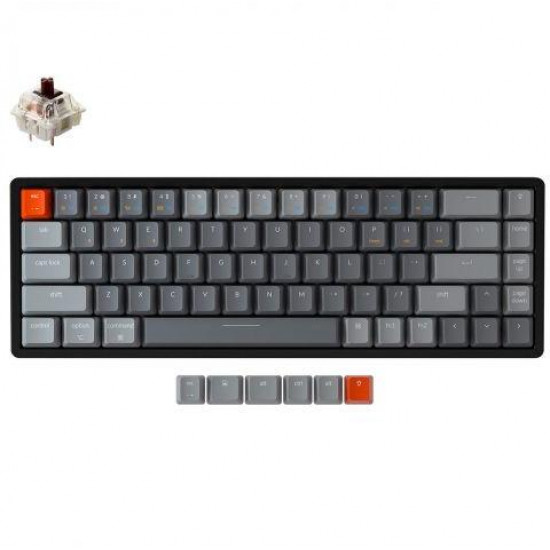 Keychron K6 RGB Bluetooth angol billentyűzet Hot-swap Gateron Brown (K6-W3-UK)