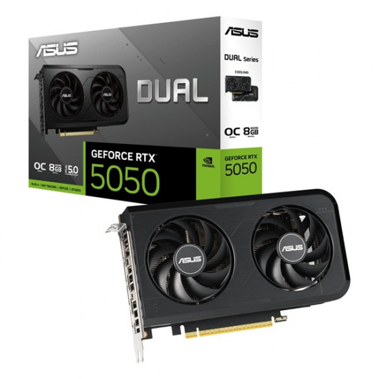 Asus GeForce RTX 5050 Dual OC nVidia 8GB GDDR6 128bit PCIe videókártya Asus GeForce RTX 5050 Dual OC nVidia 8GB GDDR6 128bit PCIe videókártya