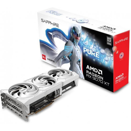 Sapphire RX 9070 XT 16GD6 Pure videokártya Sapphire RX 9070 XT 16GD6 Pure videokártya