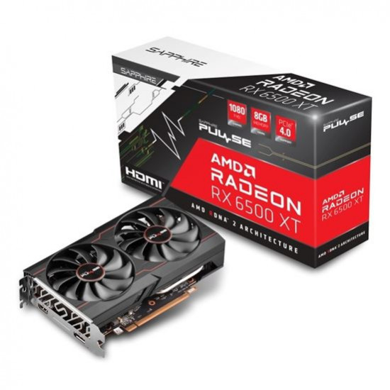 Sapphire RX 6500 XT 8GD6 Pulse Gaming OC videokártya Sapphire RX 6500 XT 8GD6 Pulse Gaming OC videokártya