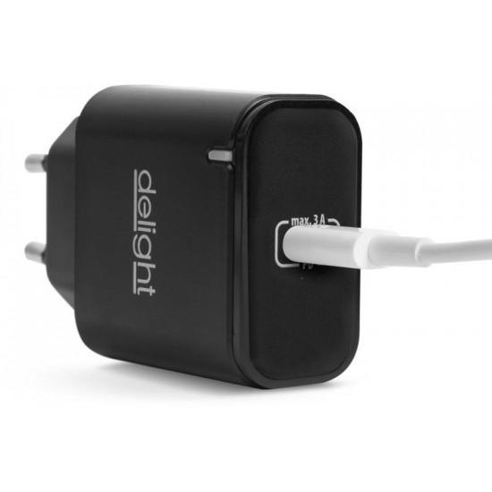 KE-Delight Hálózati Adapter Type-C PD20W gyorstöltéssel - fekete (55046BK) KE-Delight Hálózati Adapter Type-C PD20W gyorstöltéssel - fekete (55046BK)