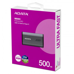ADATA 500GB SE880 Elite USB 3.2 , Szürke hordozható SSD