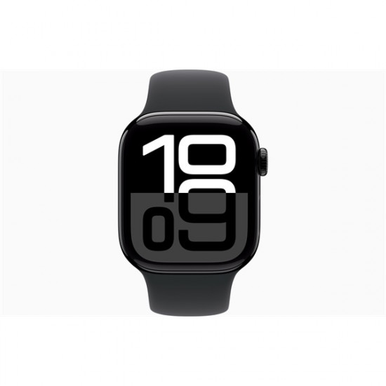 Apple Watch S10 GPS (42mm) kozmoszfekete alumínium tok, fekete sportszíj (M/L) okosóra Apple Watch S10 GPS (42mm) kozmoszfekete alumínium tok, fekete sportszíj (M/L) okosóra