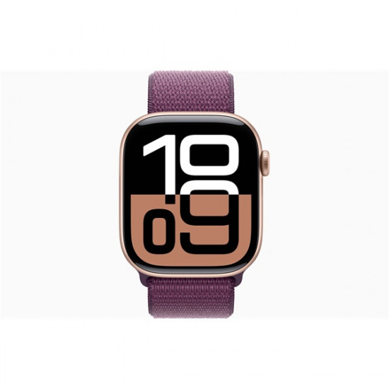 Apple Watch S10 Cellular (46mm) rozéarany alumínium tok, szilva sportszíj okosóra Apple Watch S10 Cellular (46mm) rozéarany alumínium tok, szilva sportszíj okosóra