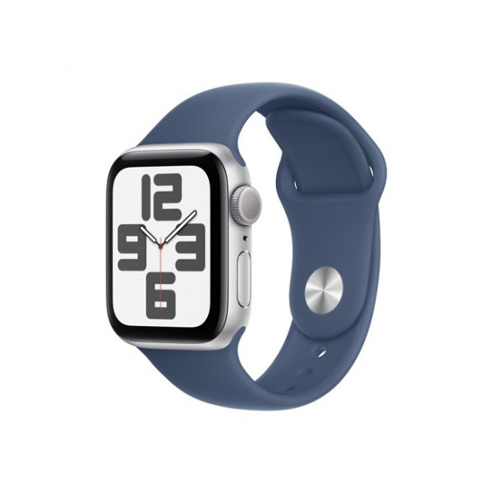 Apple Watch SE2 v3 GPS (40mm) ezüst alumínium tok, denim sportszíj (S/M) okosóra Apple Watch SE2 v3 GPS (40mm) ezüst alumínium tok, denim sportszíj (S/M) okosóra