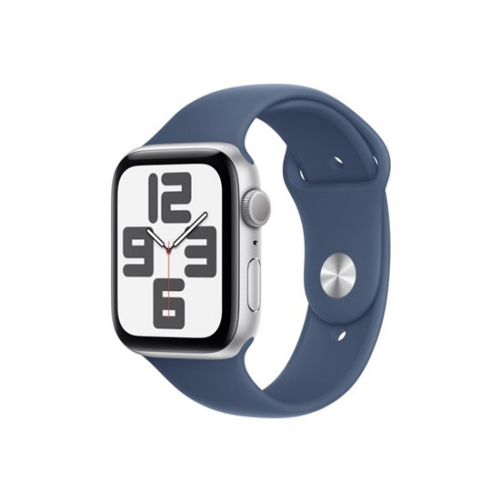 Apple Watch SE2 v3 GPS (44mm) ezüst alumínium tok, denim sportszíj (S/M) okosóra Apple Watch SE2 v3 GPS (44mm) ezüst alumínium tok, denim sportszíj (S/M) okosóra