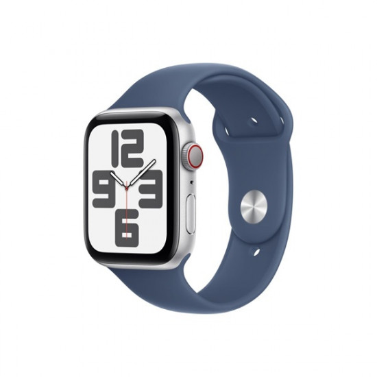 Apple Watch SE2 v3 Cellular (44mm) ezüst alumínium tok, denim sportszíj (S/M) okosóra Apple Watch SE2 v3 Cellular (44mm) ezüst alumínium tok, denim sportszíj (S/M) okosóra