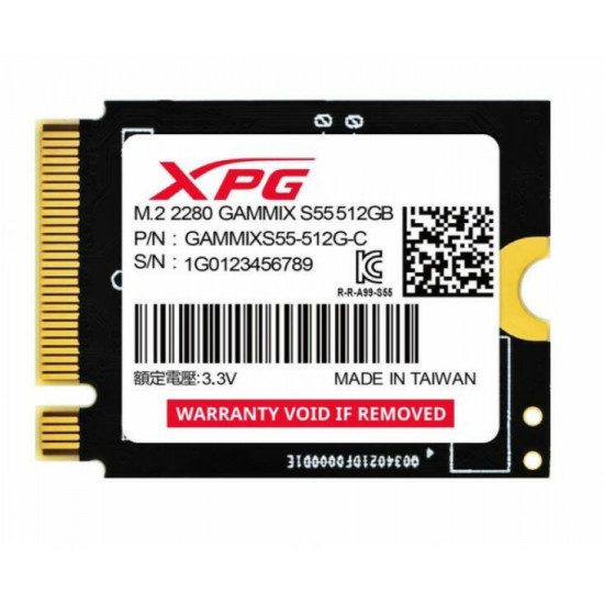 ADATA GAMMIX S55 512GB M.2 2230 NVMe Gen4x4 SSD