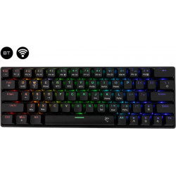 White Shark W029932 Premium KAIKEN-B/R-US vezeték nélküli mech. gamer billentyűzet, 63 piros kapcs. fekete angol (WS GK-003111B/R-US)