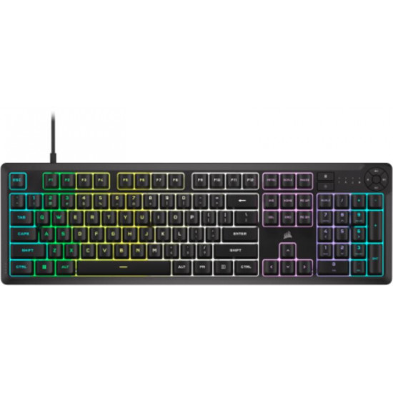 CORSAIR Vezetékes Billentyűzet Gaming, K55 CORE RGB, Médiavezérlő gombok, Cseppálló, US, fekete (CH-9226C65-NA)