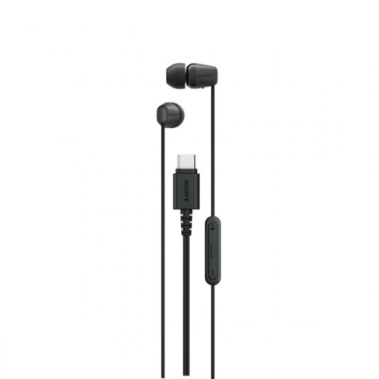 Sony IEREX15CB.CE7 USB Type-C vezetékes mikrofonos fekete fülhallgató