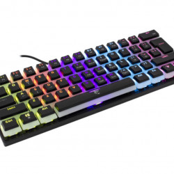 WHITE SHARK GK-2202-2B/BL-US ASHIKO-2/B/BL-US fekete mech.bill. angol, 61 kék kapcs. (WS GK-2202-2B/BL-US)