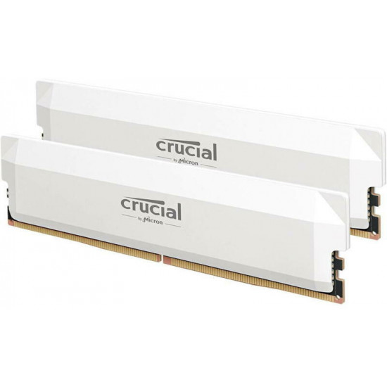 Crucial Pro 32GB 6000NHz DDR5 OC fehér memória KIT2 (CP2K16G60C36U5W) Crucial Pro 32GB 6000NHz DDR5 OC fehér memória KIT2 (CP2K16G60C36U5W)