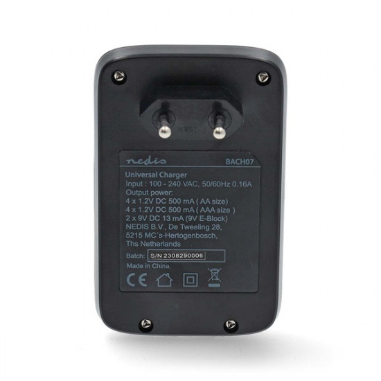 Nedis NiMH akkumulátortöltő AA/AAA (BACH07)
