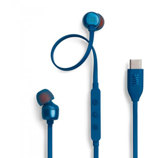 JBL T 310 C BLU vezetékes USB C mikrofonos kék fülhallgató (JBLT310CBLU)