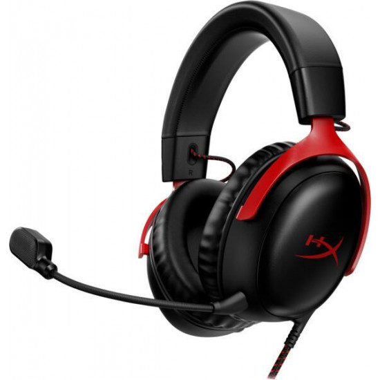 HP HYPERX vezetékes gaming fejhallgató Cloud III - fekete/piros (727A9AA)