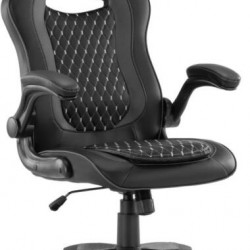 WHITE SHARK NYX-B NYX gamer szék, fekete, puha nyak, fej és hát párnák, lélegzó felület, 120 kg - ig (WS NYX-B)