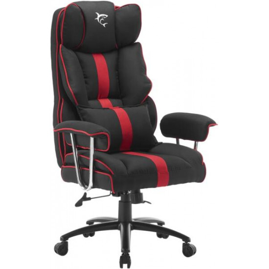 WHITE SHARK WS LE MANS LE MANS fekete/piros gamer szék, puha nyak, fej és hát párnák, lélegző felület, 120 kg-ig (WS LE MANS)