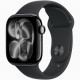 Apple Watch S11 GPS-es (42mm) kozmoszfekete alumínium tok, fekete S/M sportszíjas okosóra