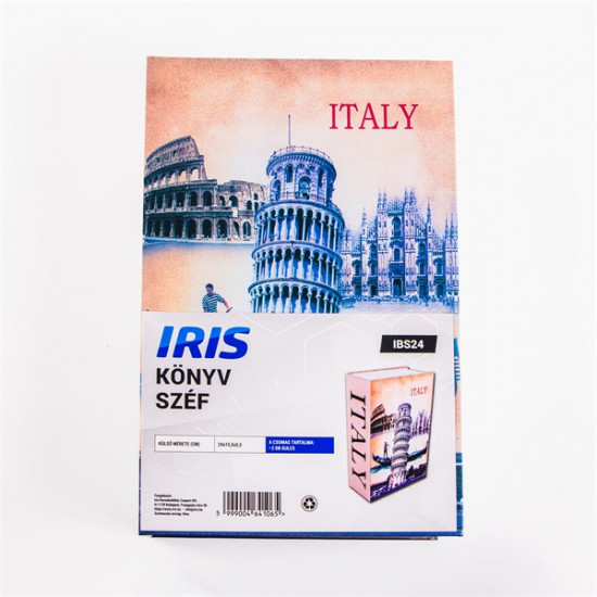 IRIS IBS24 kulccsal nyitható könyv széf 240x155x55mm IRIS IBS24 kulccsal nyitható könyv széf 240x155x55mm