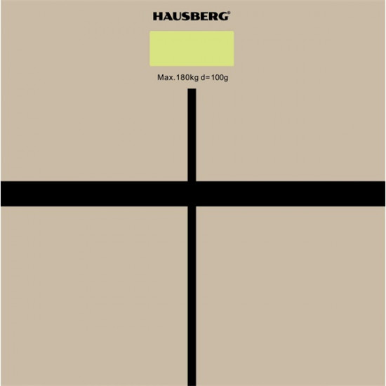 Hausberg HB-6003AB üveg fürdőszobai mérleg bézs Hausberg HB-6003AB üveg fürdőszobai mérleg bézs