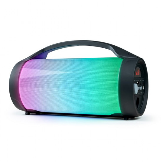 BigBen 2809249 Party Lite vezeték nélküli világító fekete Bluetooth hangszóró mikrofonnal BigBen 2809249 Party Lite vezeték nélküli világító fekete Bluetooth hangszóró mikrofonnal