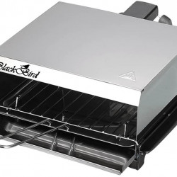 BLACKBIRD BH1552 retro szendvicssütő, beltéri és kültéri használatra, olajleeresztő, 800W, szétszedhető