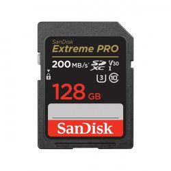 SANDISK EXTREME PRO 128GB, 200/90 MB/s , UHS-I, Class 10, U3, V30 memóriakártya