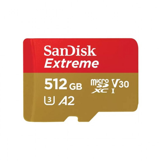 Sandisk Extreme 512GB SD micro (SDXC Class 10 UHS-I U3) memóriakártya Sandisk Extreme 512GB SD micro (SDXC Class 10 UHS-I U3) memóriakártya