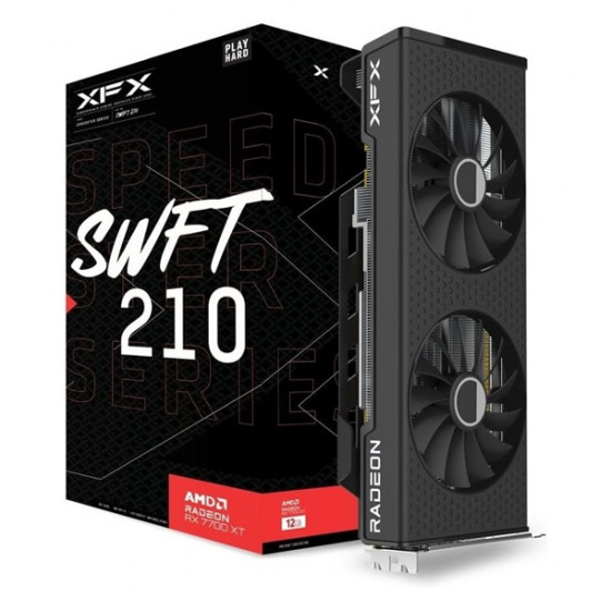 XFX AMD RX-7700XT QICK319 BLACK 12GB GDDR6 192bit XFX AMD RX-7700XT QICK319 BLACK 12GB GDDR6 192bit