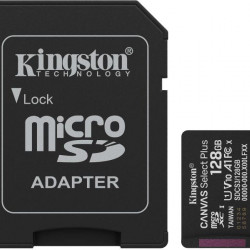 KINGSTON Canvas Select Plus Gen3 128GB 150R A1 + Adapter Memóriakártya MicroSDXC