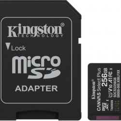 KINGSTON Canvas Select Plus Gen3 256GB 150R A1 + Adaprer Memóriakártya MicroSDXC