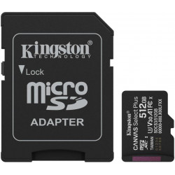 KINGSTON Canvas Select Plus Gen3 512GB 150R A1 + Adaprer Memóriakártya MicroSDXC