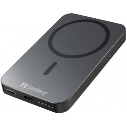 SANDBERG Hordozható akkumulátor, Mag Wireless Powerbank 5000 ALU