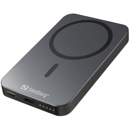 SANDBERG Hordozható akkumulátor, Mag Wireless Powerbank 5000 ALU SANDBERG Hordozható akkumulátor, Mag Wireless Powerbank 5000 ALU