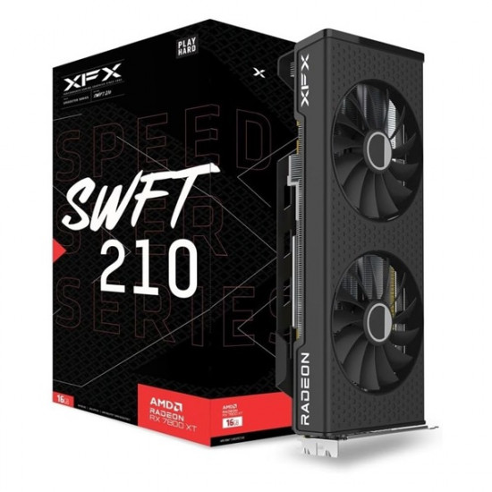 XFX Speedster SWFT 210 RX 7800 XT Core Edition AMD 16GB GDDR6 256bit PCIe videókártya XFX Speedster SWFT 210 RX 7800 XT Core Edition AMD 16GB GDDR6 256bit PCIe videókártya