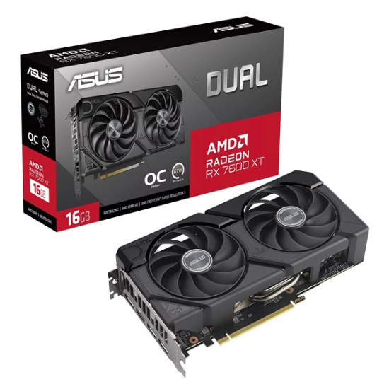 ASUS DUAL AMD RADEON RX 7600 XT16GB GDDR6 videokártya ASUS DUAL AMD RADEON RX 7600 XT16GB GDDR6 videokártya