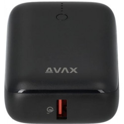 AVAX Powerbank USB-C 20W 10000mAh, fekete