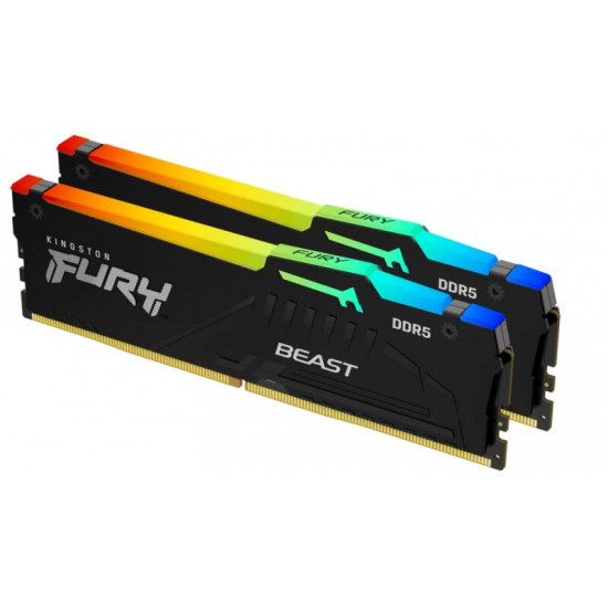KINGSTON FURY Beast 16GB 6000MT/s CL30 DIMM RGB EXPO Memória DDR5 KINGSTON FURY Beast 16GB 6000MT/s CL30 DIMM RGB EXPO Memória DDR5
