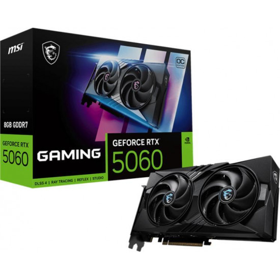 MSI RTX 5060 GAMING 8GB DDR7 OC PCI-Ex16x nVIDIA Videokártya MSI RTX 5060 GAMING 8GB DDR7 OC PCI-Ex16x nVIDIA Videokártya