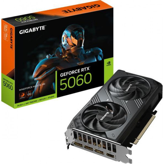 Gigabyte RTX 5060 Windforce Max OC 8GB videokártya Gigabyte RTX 5060 Windforce Max OC 8GB videokártya