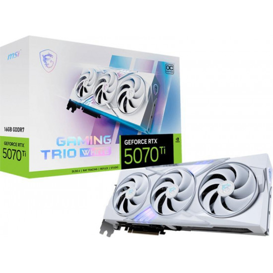 MSI RTX 5070 Ti GAMING TRIO 16GB DDR7 OC WHITE PCI-Ex16x nVIDIA Videokártya MSI RTX 5070 Ti GAMING TRIO 16GB DDR7 OC WHITE PCI-Ex16x nVIDIA Videokártya
