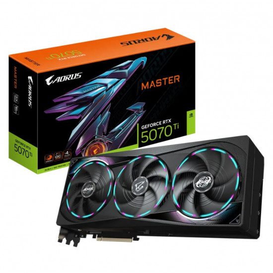 Gigabyte RTX 5070 Ti 16GD6 AORUS MASTER 16G videokártya Gigabyte RTX 5070 Ti 16GD6 AORUS MASTER 16G videokártya