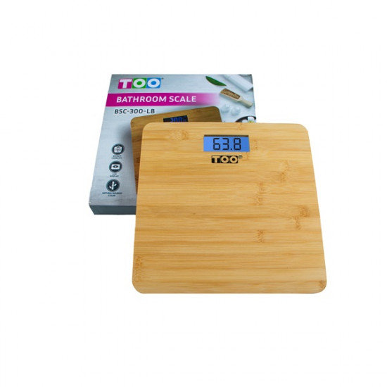 TOO BSC-300-LB bambusz fürdőszobai mérleg TOO BSC-300-LB bambusz fürdőszobai mérleg