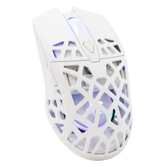 WHITE SHARK GM-5018W CARADOC-B 7D / 7200 dpi fehér RGB gamer egér