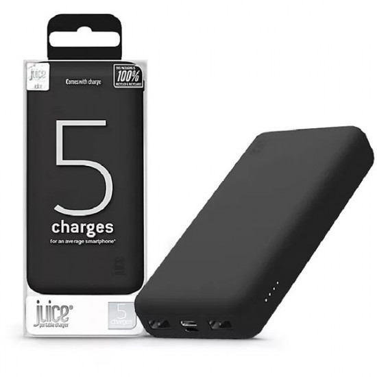 JUICE UNIVERZÁLIS HORDOZHATÓ, ASZTALI AKKUMULÁTOR TÖLTŐ - ECO 5 POWER BANK - 2XUSB +TYPE-C - 15.000 MAH - FEKETE (JU194792) JUICE UNIVERZÁLIS HORDOZHATÓ, ASZTALI AKKUMULÁTOR TÖLTŐ - ECO 5 POWER BANK - 2XUSB +TYPE-C - 15.000 MAH - FEKETE (JU194792)